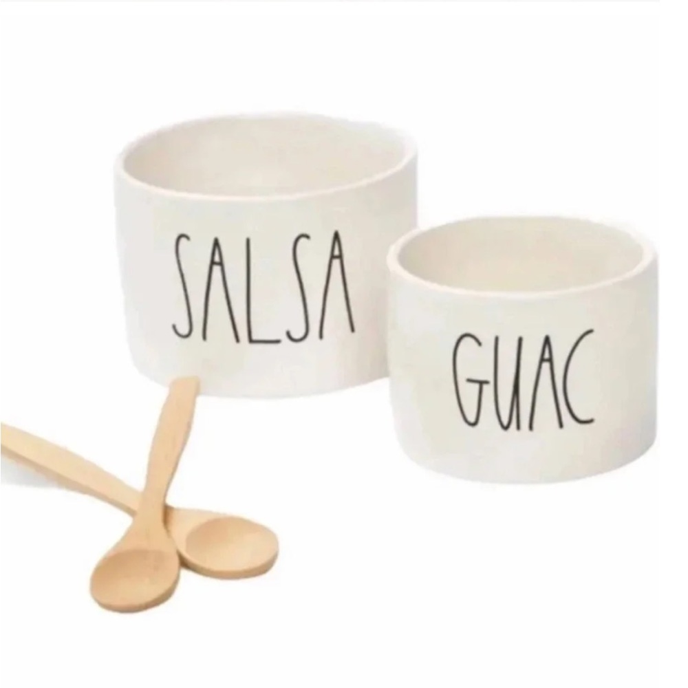 RAE DUNN salsa & guac set